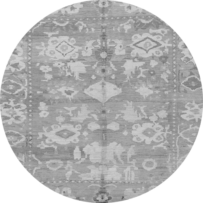 Round Oriental Gray Traditional Rug, abs1752gry