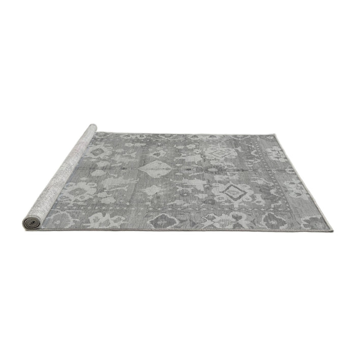 Sideview of Machine Washable Oriental Gray Traditional Rug, wshabs1752gry