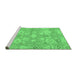 Sideview of Machine Washable Oriental Emerald Green Traditional Area Rugs, wshabs1752emgrn