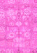 Machine Washable Oriental Pink Traditional Rug, wshabs1752pnk