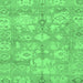 Square Machine Washable Oriental Emerald Green Traditional Area Rugs, wshabs1752emgrn