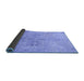 Sideview of Oriental Blue Traditional Rug, abs1753blu