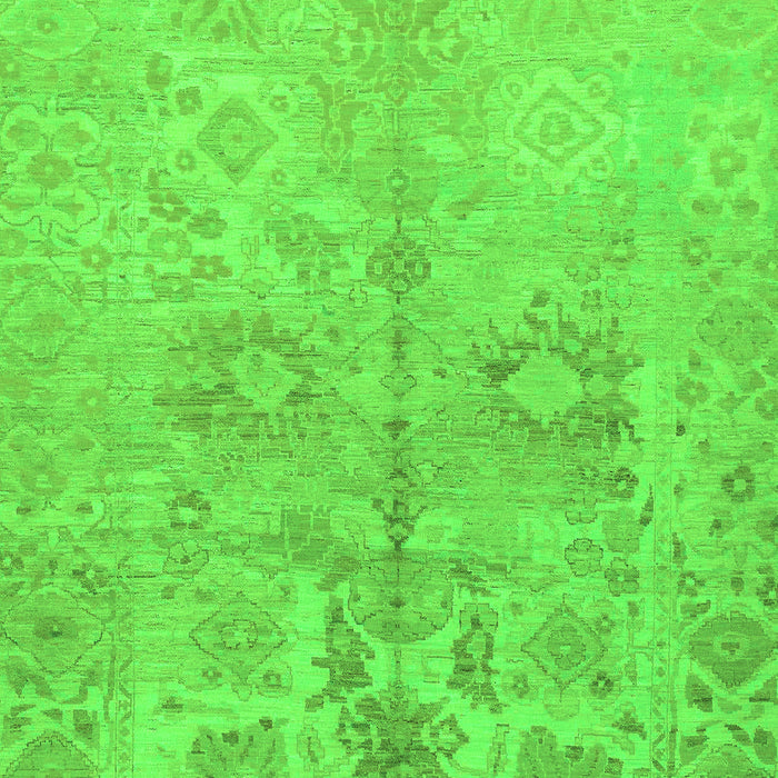 Machine Washable Oriental Green Traditional Area Rugs, wshabs1753grn