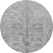 Round Oriental Gray Traditional Rug, abs1753gry