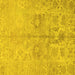 Square Machine Washable Oriental Yellow Traditional Rug, wshabs1753yw