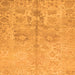 Square Oriental Orange Traditional Rug, abs1753org