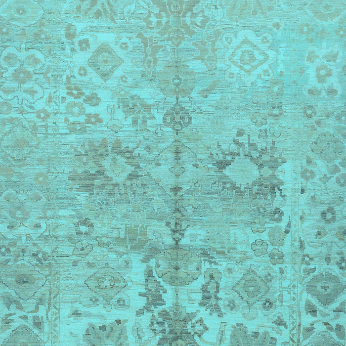 Machine Washable Oriental Light Blue Traditional Rug, wshabs1753lblu