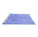 Sideview of Machine Washable Oriental Blue Traditional Rug, wshabs1753blu