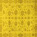 Square Abstract Yellow Modern Rug, abs1754yw