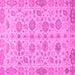 Square Machine Washable Abstract Pink Modern Rug, wshabs1754pnk