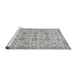 Sideview of Machine Washable Abstract Gray Modern Rug, wshabs1754gry