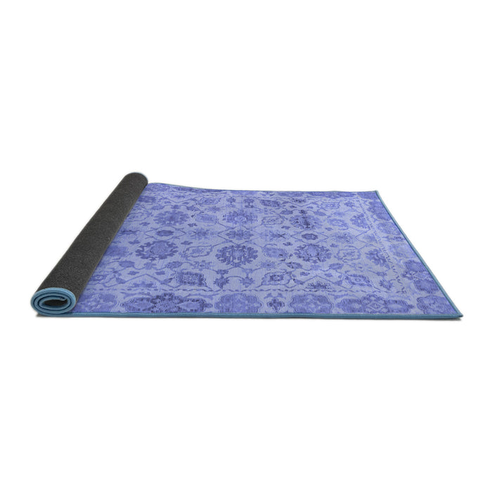 Sideview of Abstract Blue Modern Rug, abs1754blu