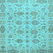 Square Abstract Light Blue Modern Rug, abs1754lblu