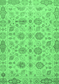 Abstract Emerald Green Modern Rug, abs1754emgrn