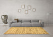 Machine Washable Abstract Brown Modern Rug in a Living Room,, wshabs1754brn