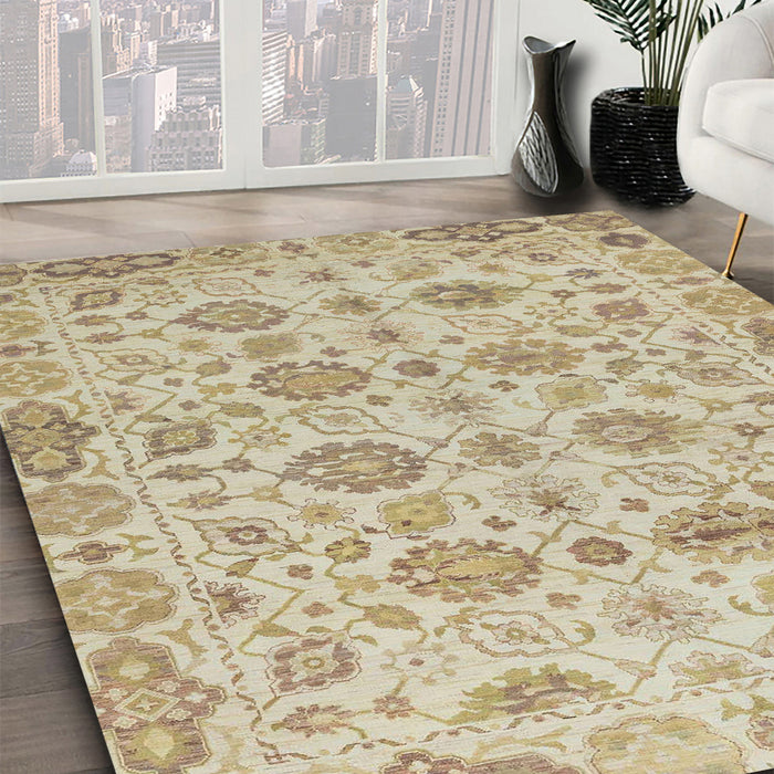 Machine Washable Abstract Brown Rug in a Family Room, wshabs1754