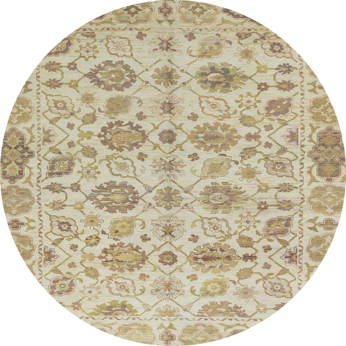 Round Machine Washable Abstract Brown Rug, wshabs1754