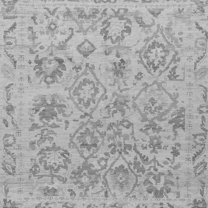 Square Oriental Gray Traditional Rug, abs1755gry