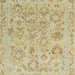 Square Machine Washable Abstract Metallic Gold Rug, wshabs1755