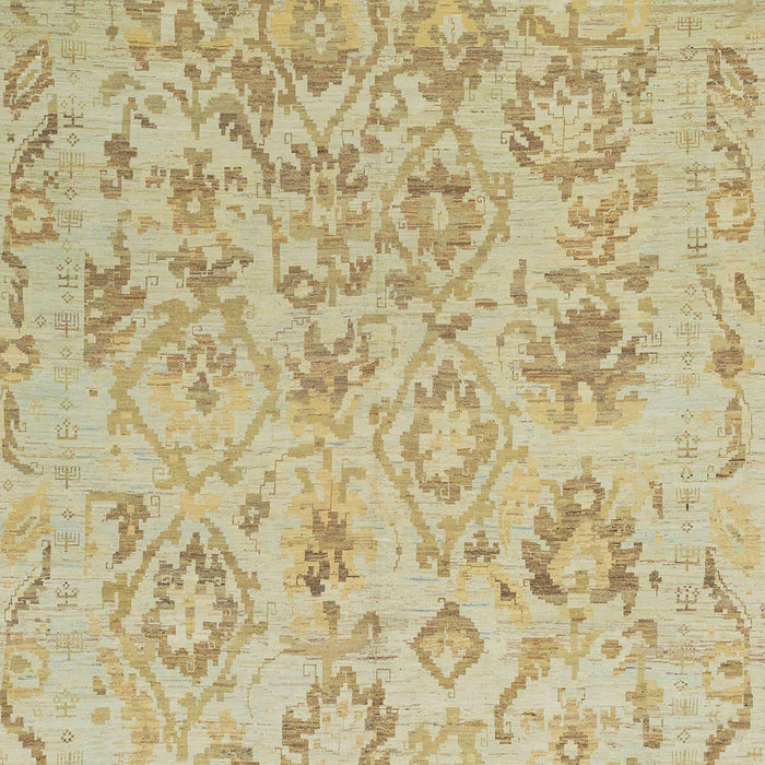 Machine Washable Abstract Metallic Gold Rug, wshabs1755