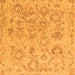 Square Machine Washable Oriental Orange Traditional Area Rugs, wshabs1755org