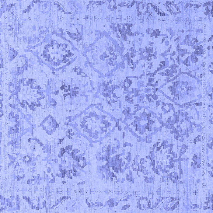 Square Oriental Blue Traditional Rug, abs1755blu