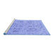 Sideview of Machine Washable Oriental Blue Traditional Rug, wshabs1755blu