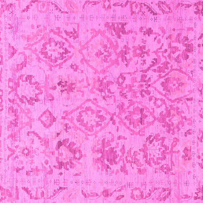 Square Oriental Pink Traditional Rug, abs1755pnk