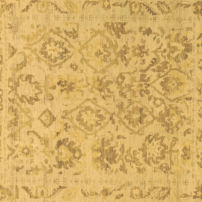 Square Oriental Brown Traditional Rug, abs1755brn