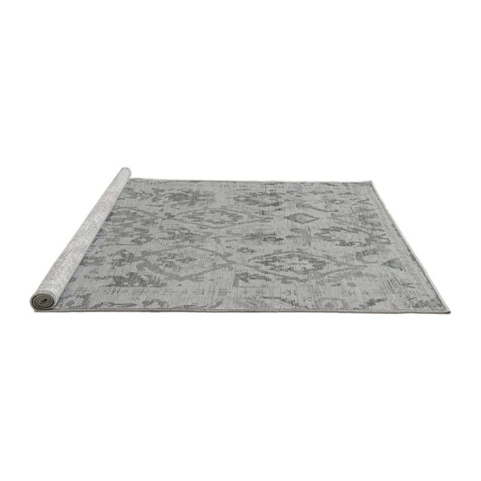 Sideview of Machine Washable Oriental Gray Traditional Rug, wshabs1755gry