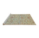 Sideview of Machine Washable Abstract Camel Brown Rug, wshabs1756