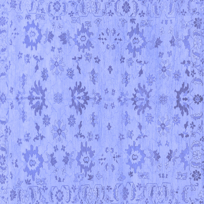 Square Oriental Blue Traditional Rug, abs1756blu