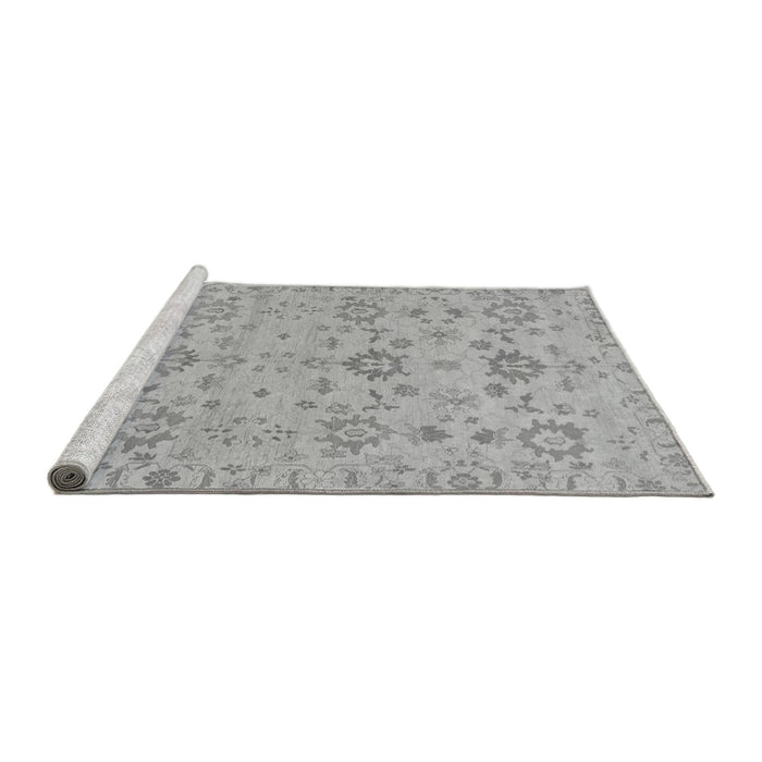 Sideview of Machine Washable Oriental Gray Traditional Rug, wshabs1756gry