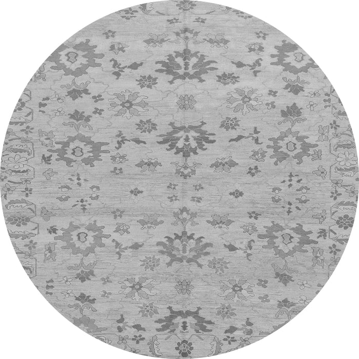 Round Oriental Gray Traditional Rug, abs1756gry