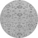 Round Oriental Gray Traditional Rug, abs1756gry