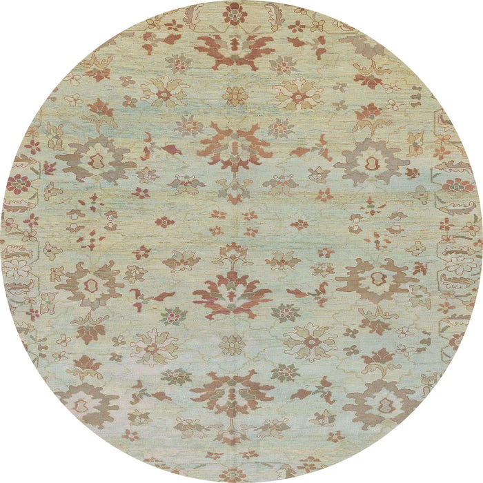 Round Machine Washable Abstract Camel Brown Rug, wshabs1756
