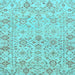 Square Oriental Light Blue Traditional Rug, abs1757lblu