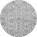 Round Oriental Gray Traditional Rug, abs1757gry