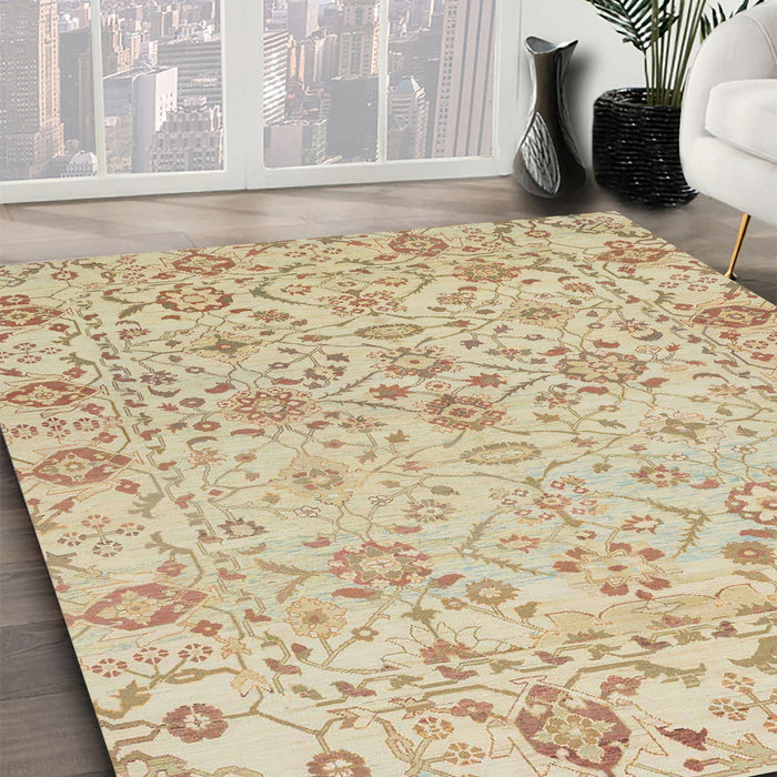 Machine Washable Abstract Brown Rug in a Family Room, wshabs1757