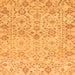 Square Machine Washable Oriental Orange Traditional Area Rugs, wshabs1757org