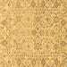 Square Oriental Brown Traditional Rug, abs1757brn