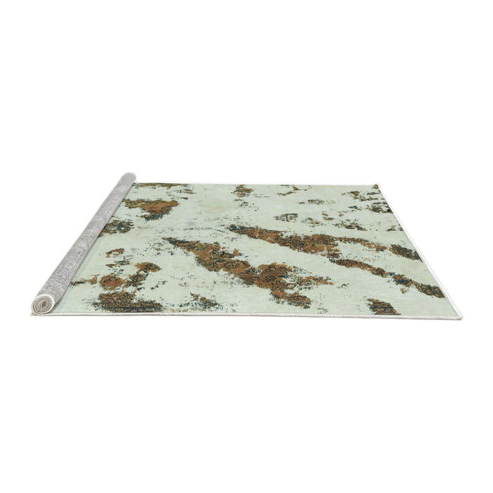 Sideview of Machine Washable Abstract Brown Rug, wshabs1758