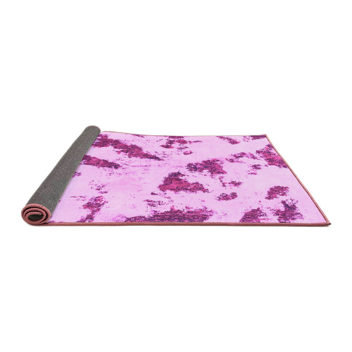 Sideview of Abstract Pink Modern Rug, abs1758pnk