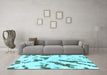 Machine Washable Abstract Light Blue Modern Rug in a Living Room, wshabs1758lblu