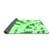 Sideview of Abstract Green Modern Rug, abs1758grn