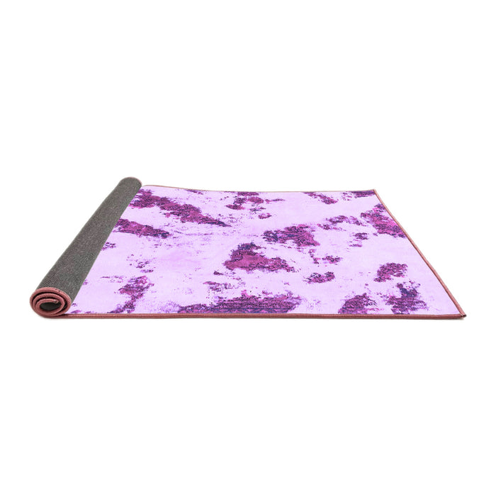 Sideview of Abstract Purple Modern Rug, abs1758pur