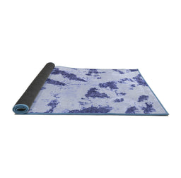 Sideview of Abstract Blue Modern Rug, abs1758blu