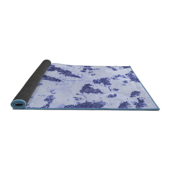 Sideview of Abstract Blue Modern Rug, abs1758blu