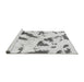 Sideview of Machine Washable Abstract Gray Modern Rug, wshabs1758gry