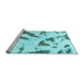 Sideview of Machine Washable Abstract Light Blue Modern Rug, wshabs1758lblu